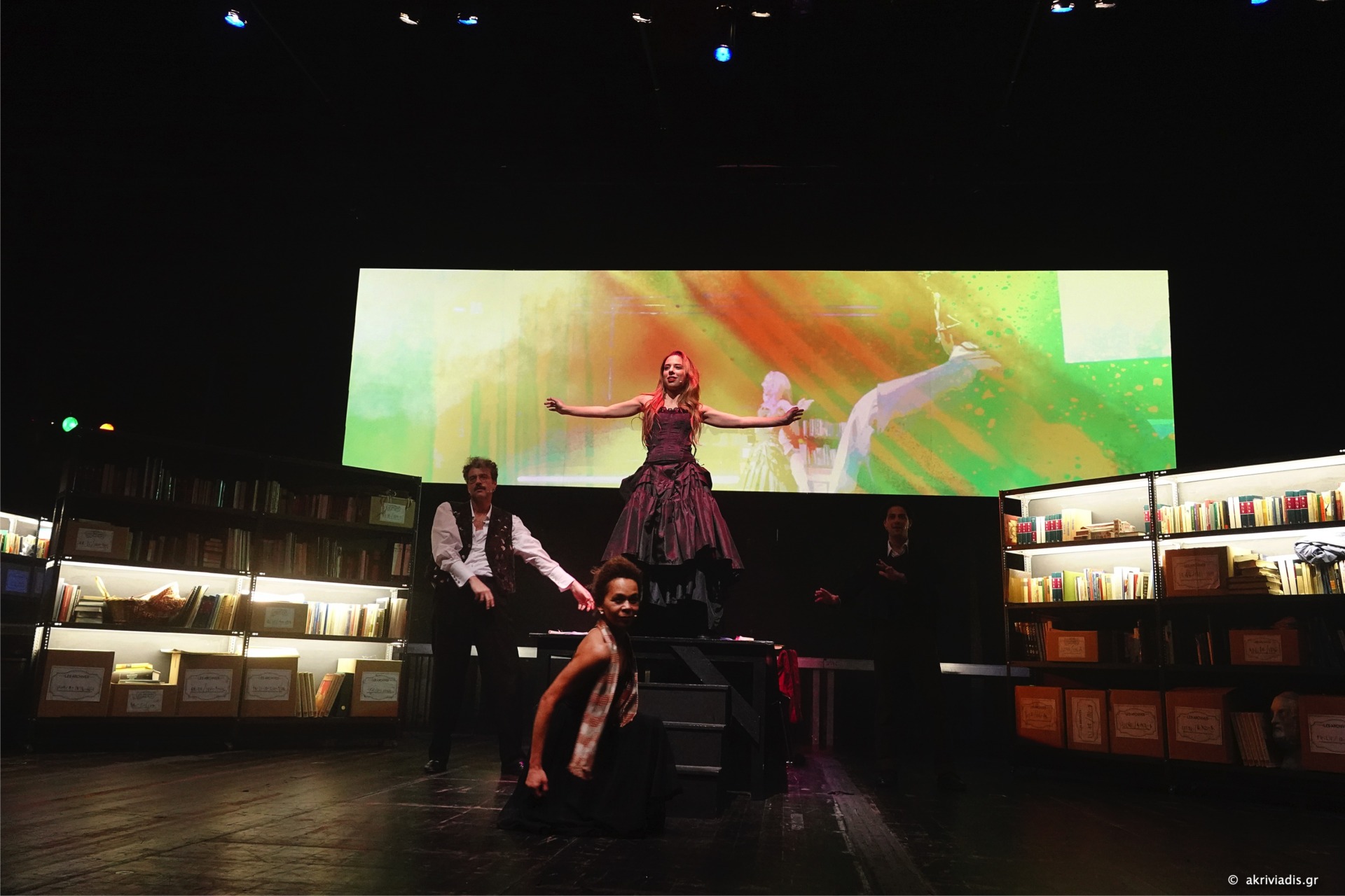 Megaron Underground. Η αισθηματική αγωγή - Ερευνώντας ένα αρχείο ρωγμών. Υποσκήνιο Β' 15/01/2025. Βαγγέλης Δαούσης, Χρήστος Διαμαντούδης, Γιώργος Κριθάρας, Ηλιάνα Μαυρομάτη, Ντέμπορα Οντόγκ